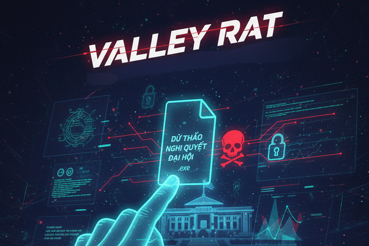 Cảnh báo mã độc nguy hiểm Valley RAT lợi dụng góp ý Văn kiện Đại hội Đảng XIV để đánh cắp dữ liệu