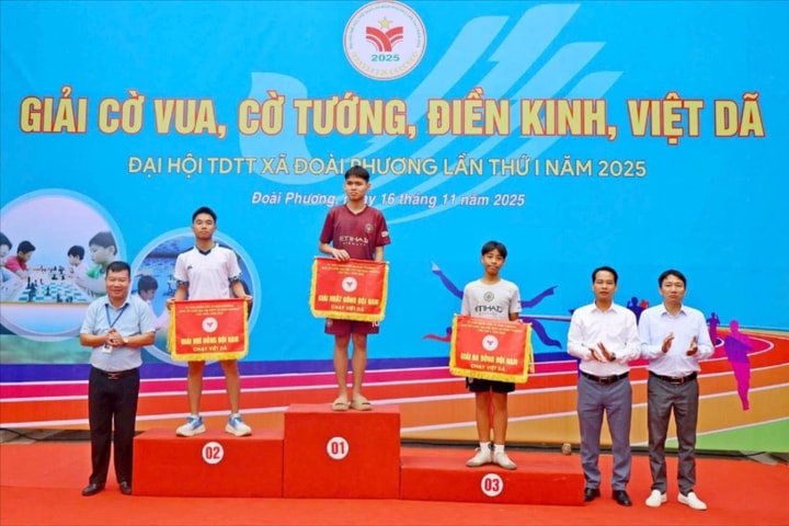 Sôi nổi các môn thi đấu Đại hội thể dục - thể thao xã Đoài Phương lần thứ I