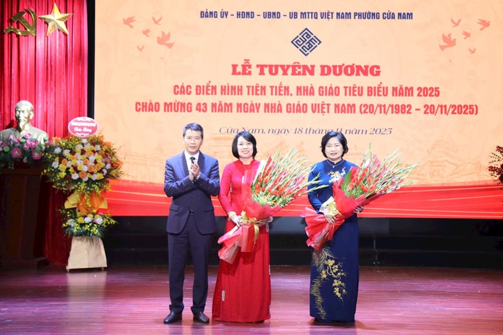 Phường Cửa Nam tuyên dương các điển hình tiên tiến, nhà giáo tiêu biểu năm 2025