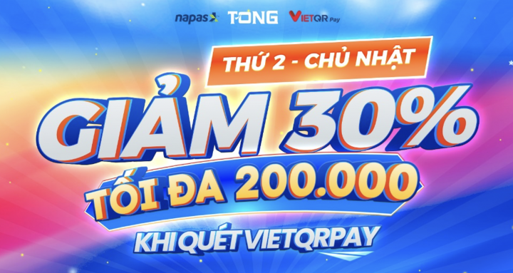 NAPAS giảm 30% khi quét VIETQRPay tại loạt nhà nhà nổi tiếng