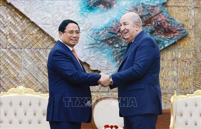 Thủ tướng Phạm Minh Chính hội kiến Tổng thống Algeria