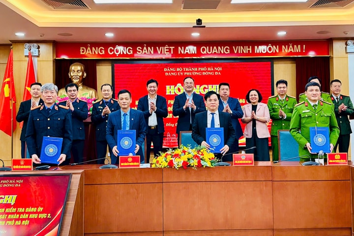 Phường Đống Đa ký kết phối hợp, nâng cao kỷ cương, xây dựng Đảng bộ trong sạch, vững mạnh