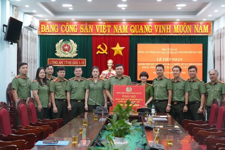 Công an Hà Nội hỗ trợ 500 triệu đồng giúp Gia Lai khắc phục hậu quả mưa lũ