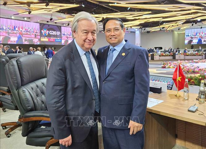 Thủ tướng Phạm Minh Chính gặp Tổng Thư ký Liên hợp quốc và Thủ tướng Australia