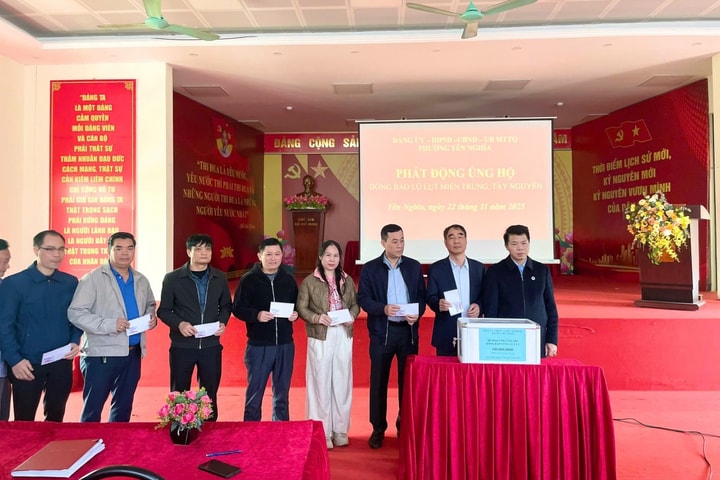 Đồng lòng hướng về miền Trung: Phường Yên Nghĩa phát động ủng hộ người dân vùng lũ