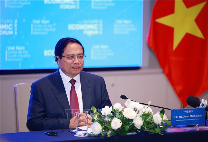 Thủ tướng Phạm Minh Chính làm việc với các doanh nghiệp quốc tế về lĩnh vực tài chính