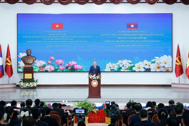 Phát biểu của Tổng Bí thư Tô Lâm tại Học viện Chính trị và Hành chính Quốc gia Lào