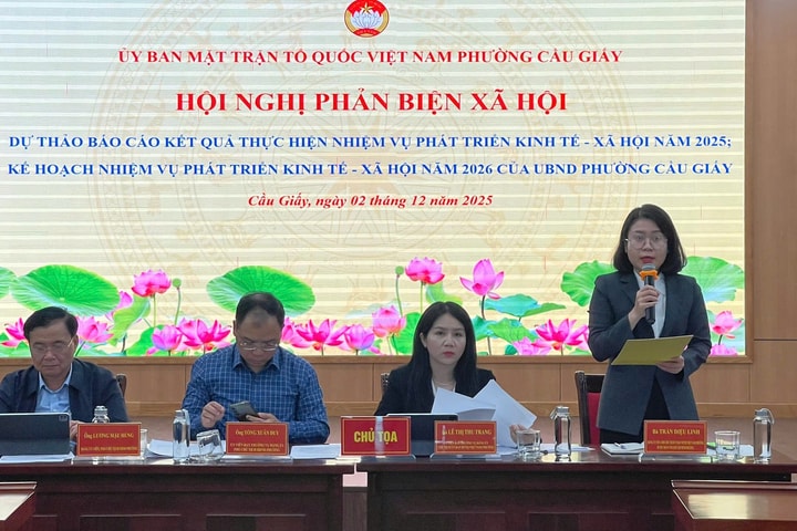 Phường Cầu Giấy: Phản biện xã hội dự thảo báo cáo kinh tế - xã hội năm 2026
