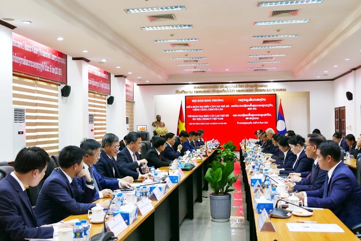 Hà Nội và Viêng Chăn thúc đẩy hợp tác về kinh tế, thương mại
