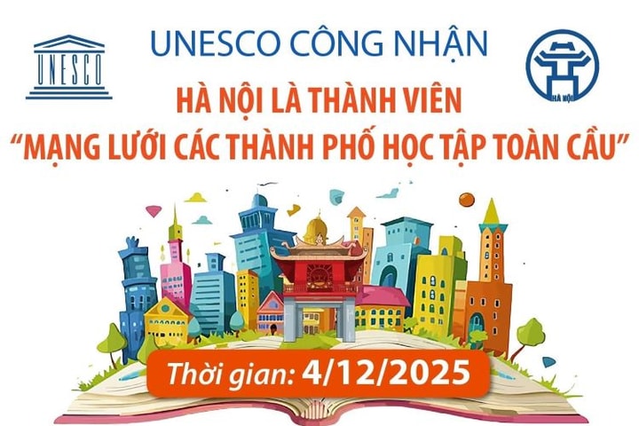 UNESCO công nhận Hà Nội là thành viên "Mạng lưới các thành phố học tập toàn cầu"