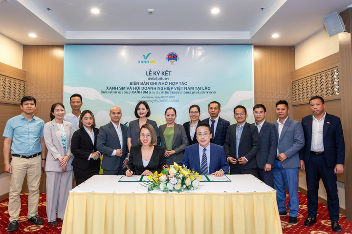 Xanh SM ký hợp tác chiến lược với Hội Doanh nghiệp Việt Nam tại Lào, mở rộng giải pháp di chuyển xanh tại Lào