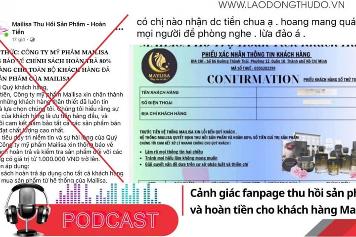 Điểm những tin nổi bật sáng ngày 7/12/2025: Cảnh giác fanpage thu hồi sản phẩm và hoàn tiền cho khách hàng Mailisa