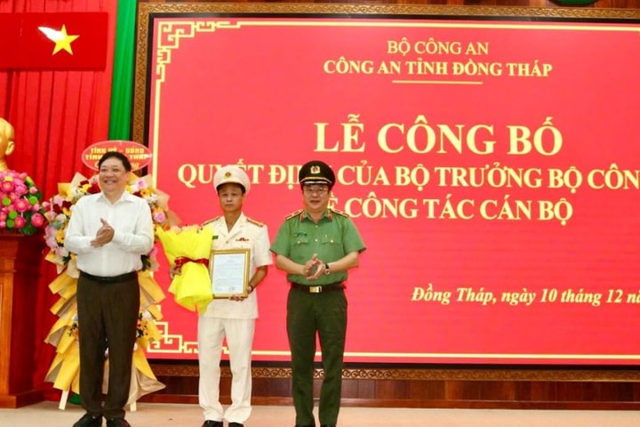 Đại tá Trà Quang Thanh giữ chức Phó Giám đốc Công an tỉnh Đồng Tháp
