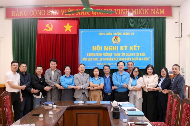 Công đoàn phường Nghĩa Đô tăng cường phúc lợi, chăm lo sức khỏe cho đoàn viên và người lao động