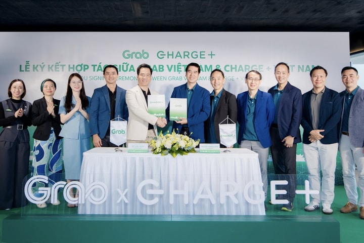 Grab Việt Nam và Charge+ hợp tác phát triển mạng lưới trạm sạc xe điện tại Việt Nam