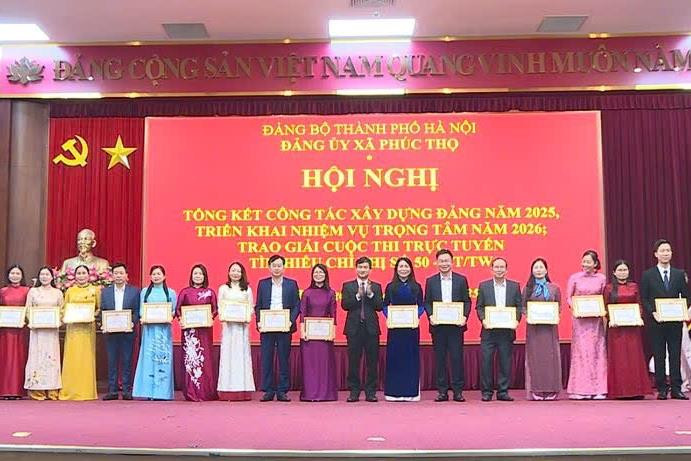 Xã Phúc Thọ: 99 tập thể, cá nhân xuất sắc được khen thưởng về công tác xây dựng Đảng