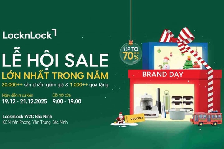 LocknLock giảm đến 70% tại Ngày Thương hiệu W2C Bắc Ninh