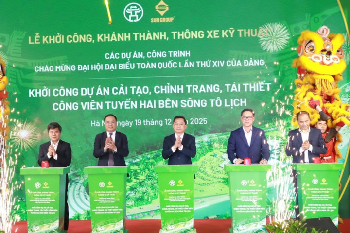 Khởi công dự án cải tạo, chỉnh trang và tái thiết công viên hai bên sông Tô Lịch