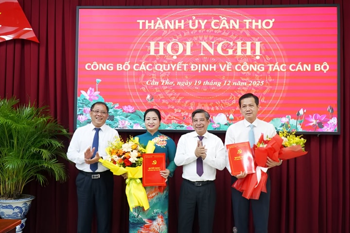 Cần Thơ trao quyết định điều động bổ nhiệm cán bộ chủ chốt