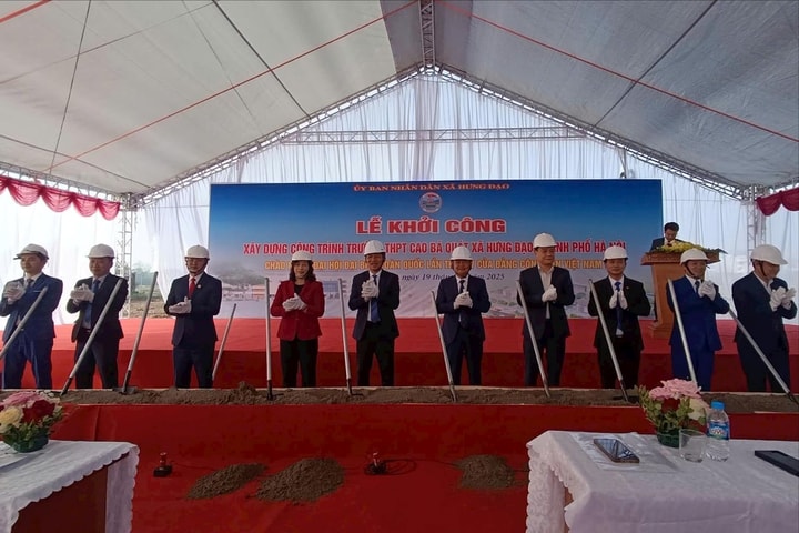 Xã Hưng Đạo khởi công Trường THPT Cao Bá Quát có tổng mức đầu tư hơn 187 tỷ đồng
