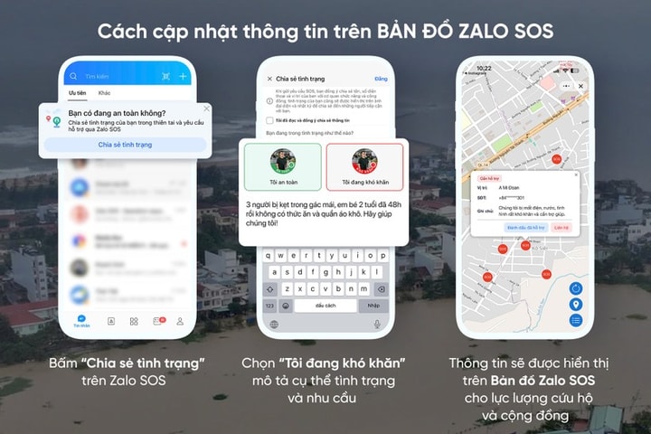 “Bản đồ Zalo SOS”: Công cụ hiệu quả trong hoạt động cứu hộ, cứu nạn