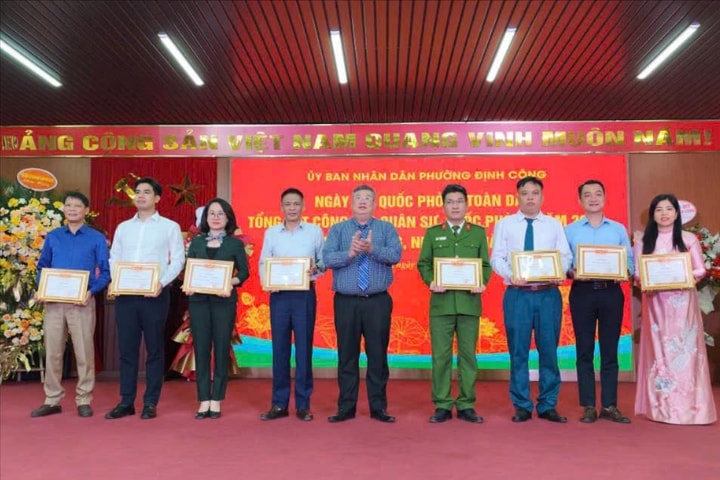 Phường Định Công thực hiện tốt nhiệm vụ quân sự, quốc phòng