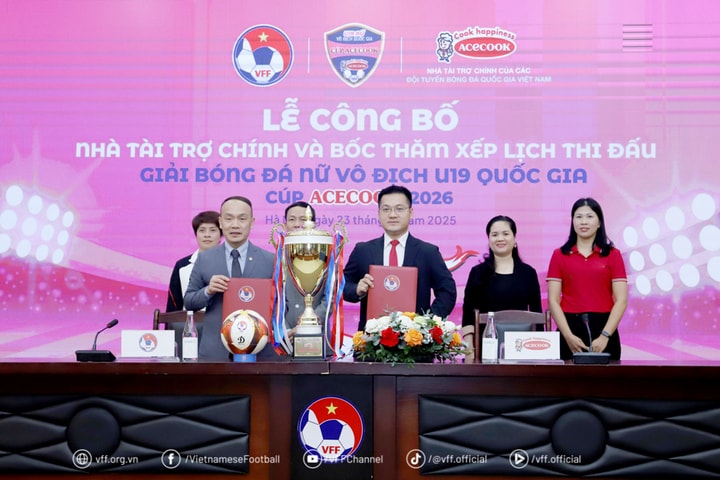 Công bố tài trợ và bốc thăm xếp lịch thi đấu giải U19 nữ quốc gia - Cúp Acecook 2026