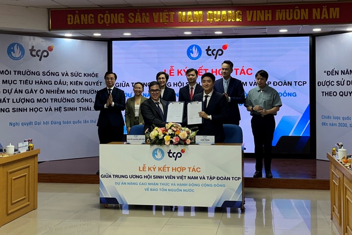 Tập đoàn TCP và Trung ương Hội Sinh viên Việt Nam hợp tác nâng cao nhận thức bảo vệ nguồn nước
