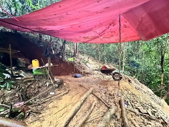 Đà Nẵng: Truy quét điểm khai thác vàng trái phép giữa rừng sâu