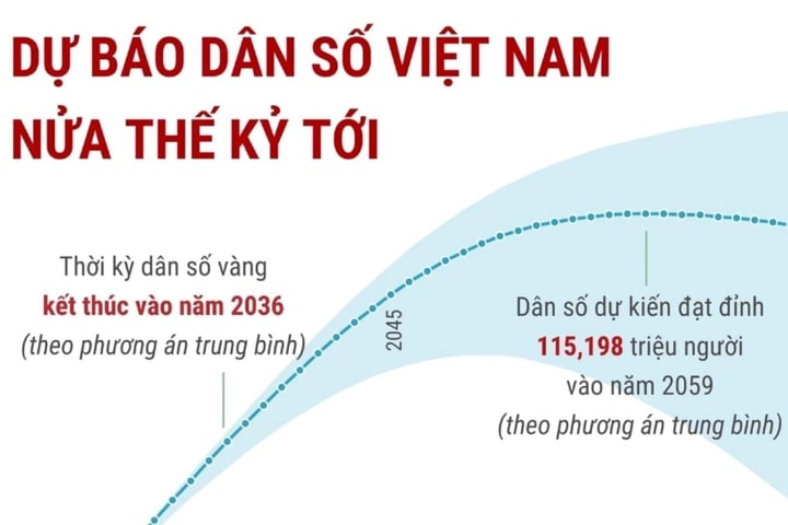 Dự báo dân số Việt Nam nửa thế kỷ tới