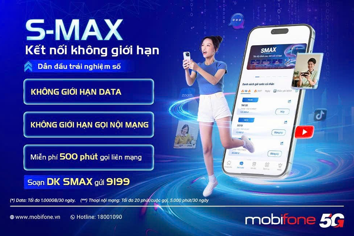 S-MAX MobiFone - giải pháp dung lượng lớn, mở rộng không gian kết nối cho người dùng số