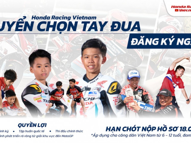 Honda Racing Vietnam khởi động hành trình “Tìm kiếm tài năng đua xe nhí"