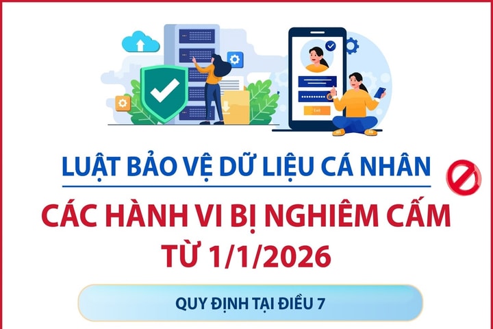Luật Bảo vệ dữ liệu cá nhân: Các hành vi bị nghiêm cấm từ 1-1-2026