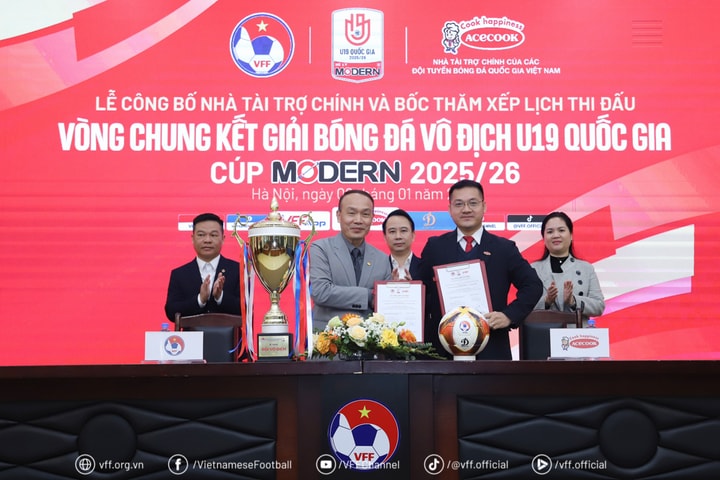 VFF công bố nhà tài trợ, bốc thăm xếp lịch Giải bóng đá U19 quốc gia 2025-2026