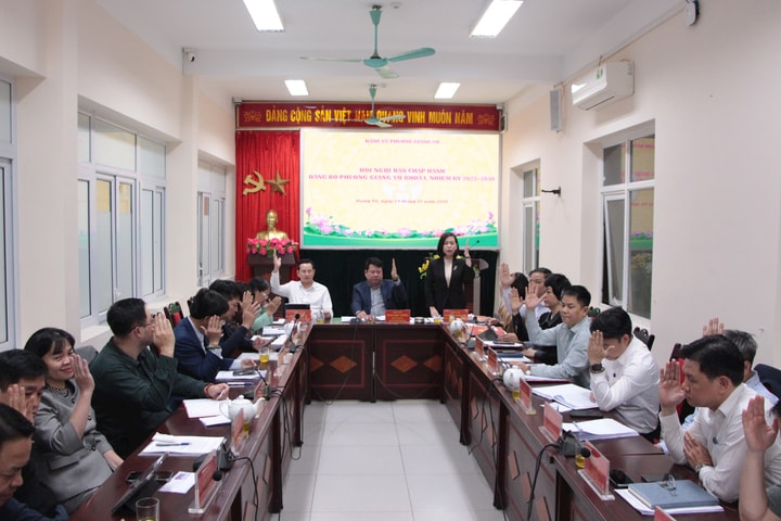 Đảng bộ phường Giảng Võ xem xét 7 chương trình công tác toàn khóa