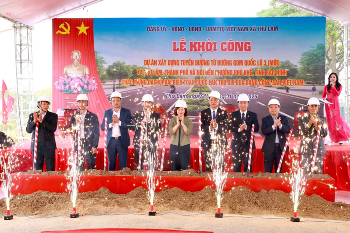 Khởi công tuyến đường kết nối xã Thư Lâm với Phù Khê (Bắc Ninh)