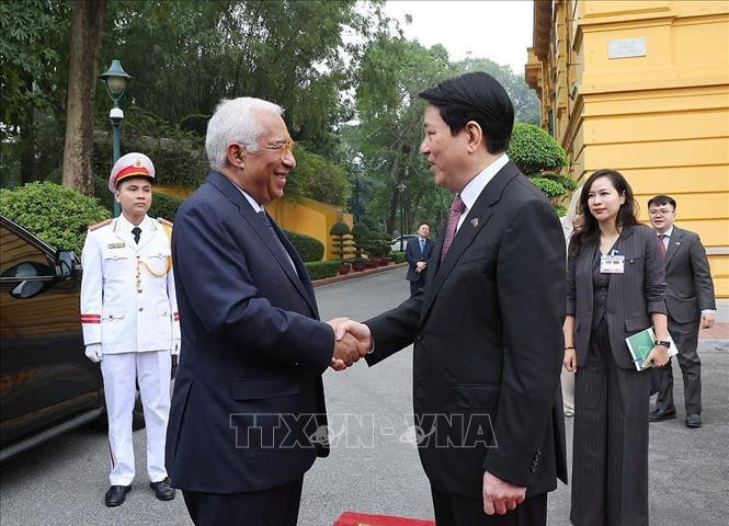 Chủ tịch nước Lương Cường chủ trì lễ đón chính thức Chủ tịch Hội đồng châu Âu