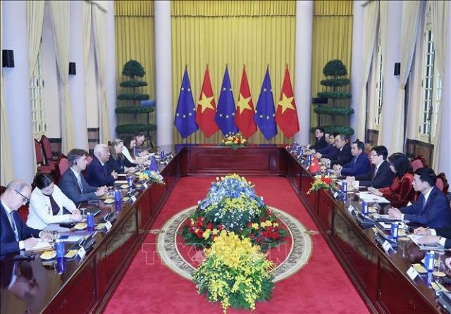 Chủ tịch Hội đồng châu Âu rời Hà Nội, kết thúc chuyến thăm chính thức Việt Nam