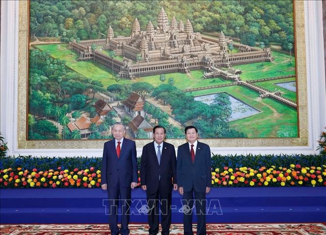 Tổng Bí thư Tô Lâm đồng chủ trì cuộc gặp giữa Người đứng đầu ba Đảng Việt Nam - Campuchia - Lào