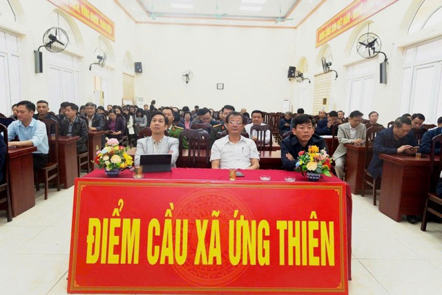 Xã Ứng Thiên tham dự hội nghị toàn quốc quán triệt Nghị quyết Đại hội XIV của Đảng