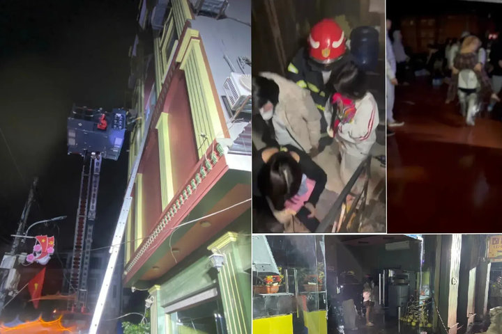 Hà Nội: cháy quán cà phê ca nhạc trong đêm khuya, 15 người được cứu thoát