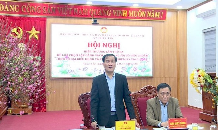 Hiệp thương lần thứ ba để lựa chọn danh sách những người đủ tiêu chuẩn ứng cử đại biểu HĐND xã Phúc Lộc