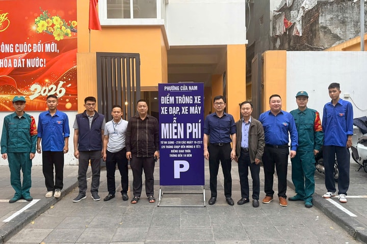 Các điểm trông giữ xe miễn phí của phường Cửa Nam dịp Tết