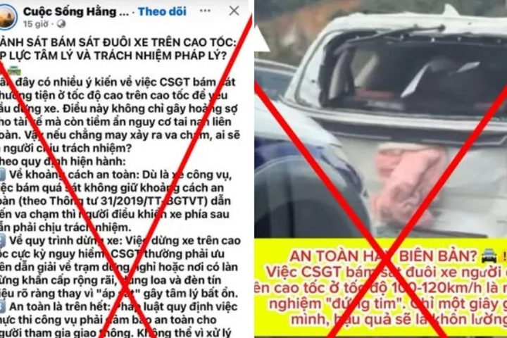 Cảnh báo tin giả về việc dừng xe để kiểm soát trên cao tốc