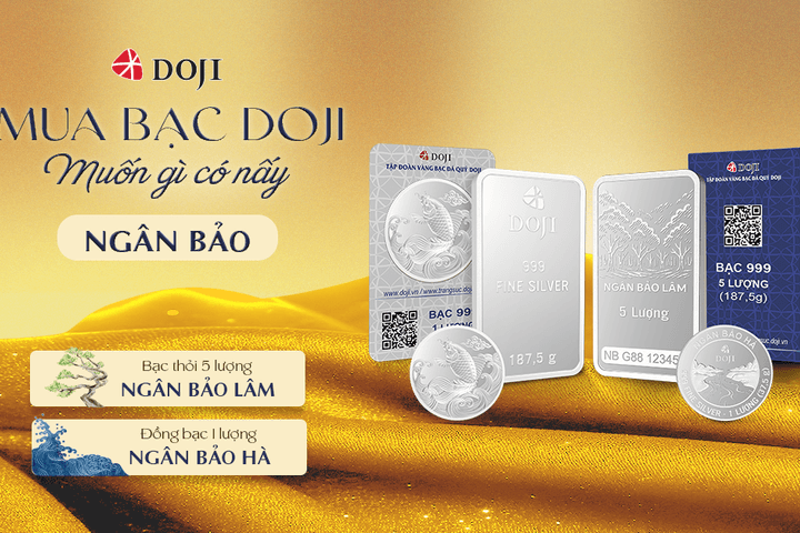 DOJI chính thức tham gia thị trường bạc miếng và bạc thỏi