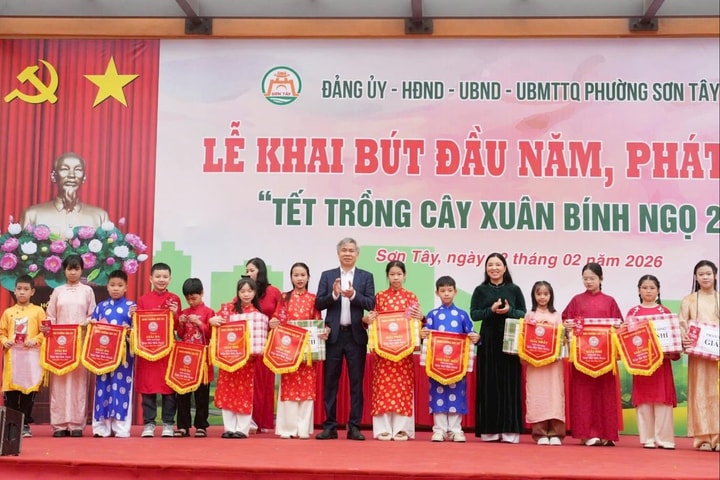 Sơn Tây tổ chức Lễ khai bút đầu năm và phát động Tết trồng cây xuân Bính Ngọ 2026
