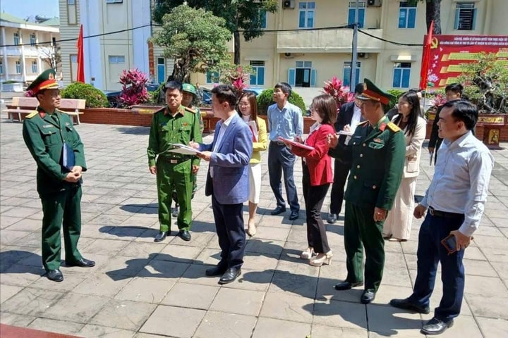 Công an xã Hòa Lạc bảo đảm an ninh trật tự phục vụ công tác bầu cử