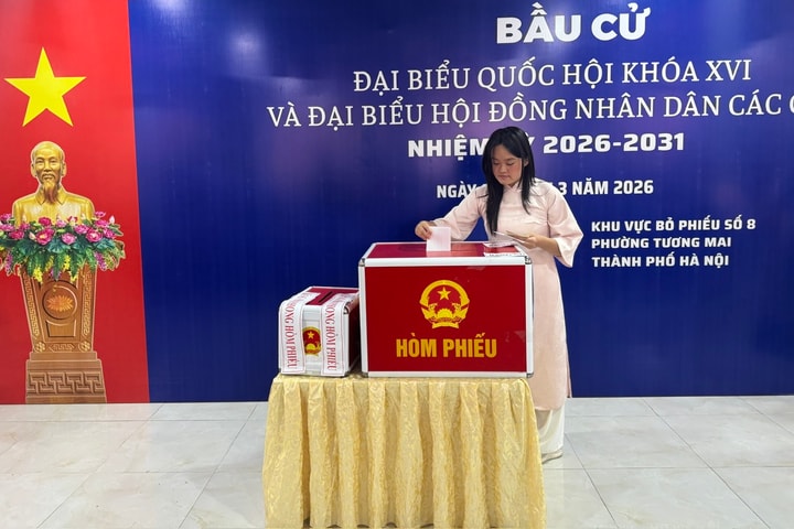 Hơn 85% cử tri phường Tương Mai đã hoàn thành việc bỏ phiếu