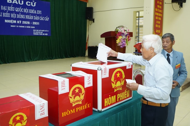 100% cử tri xã Chuyên Mỹ đã đi bỏ phiếu với tinh thần phấn khởi