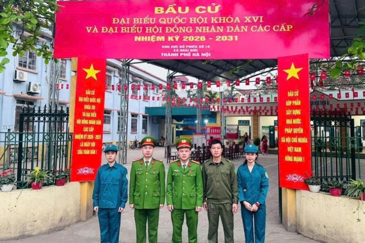 Xã Hoài Đức thắt chặt an ninh, an toàn trong ngày bầu cử